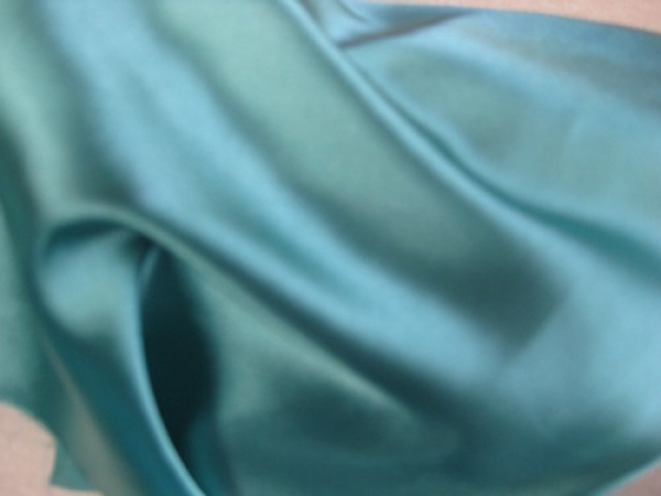 Sehr Dünner Stretch Satin Türkis Meterware